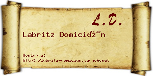 Labritz Domicián névjegykártya